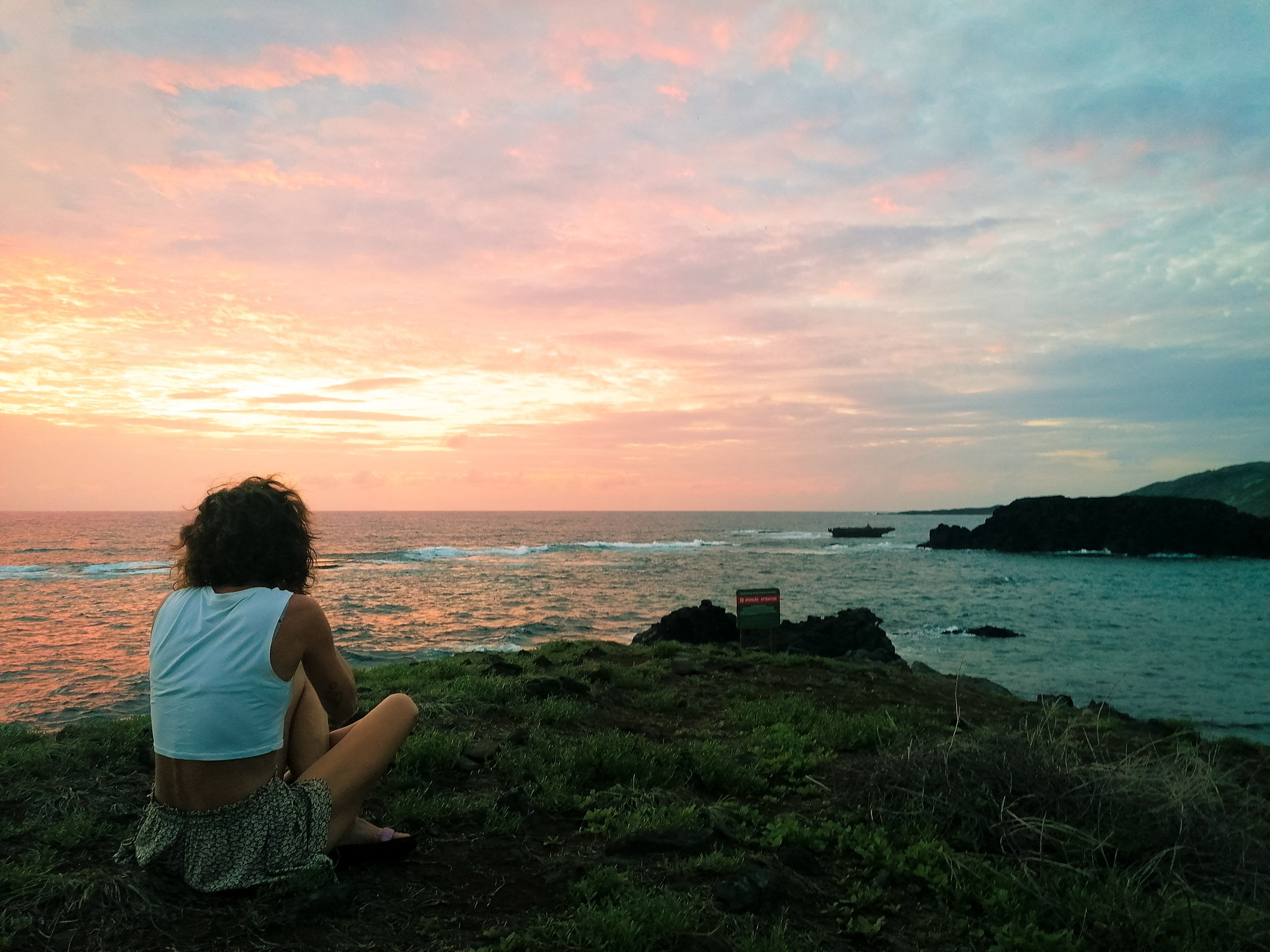 Alessia looking at the sunset