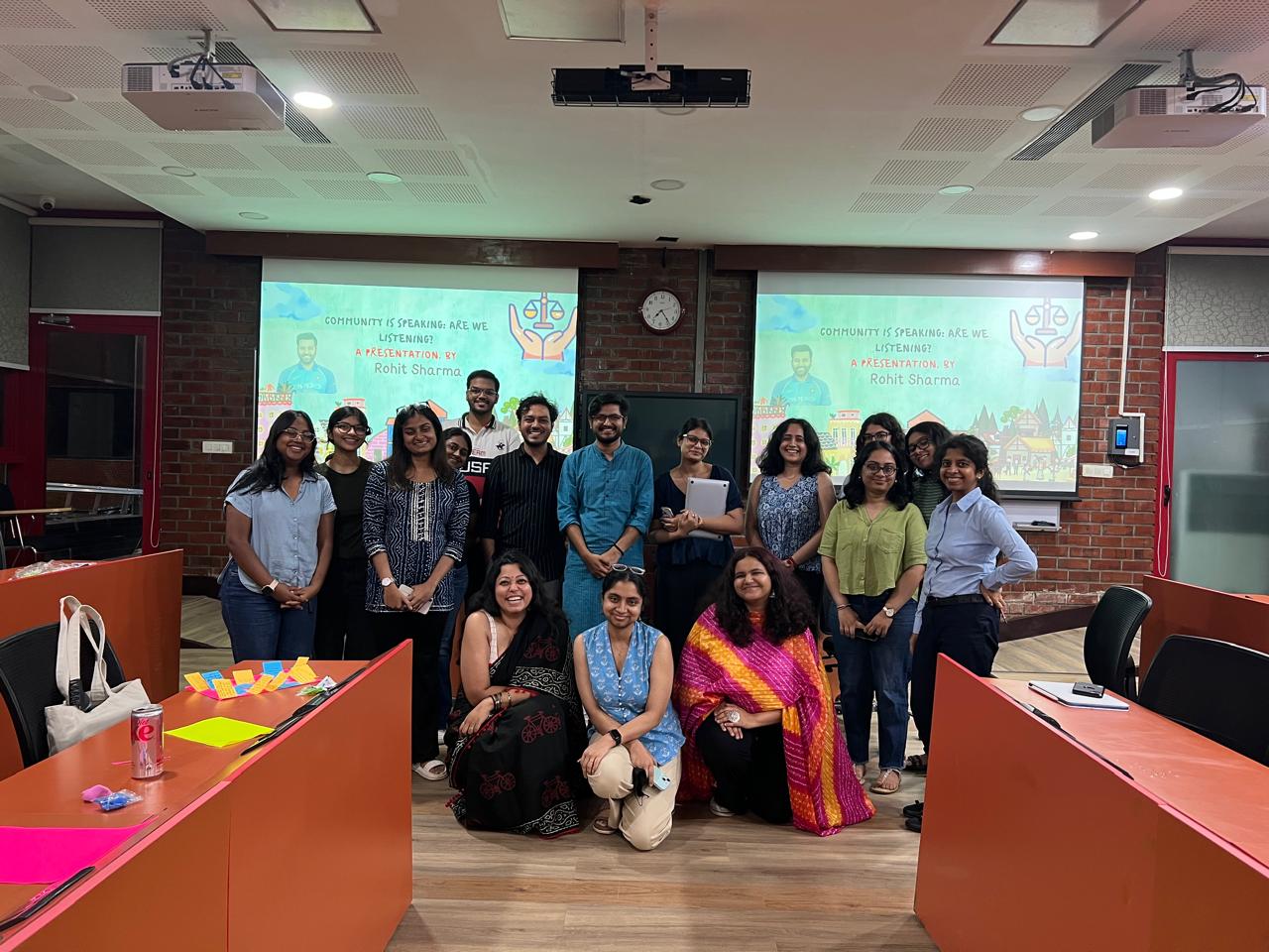 Rohit Sharma after a workshop at JGLS 