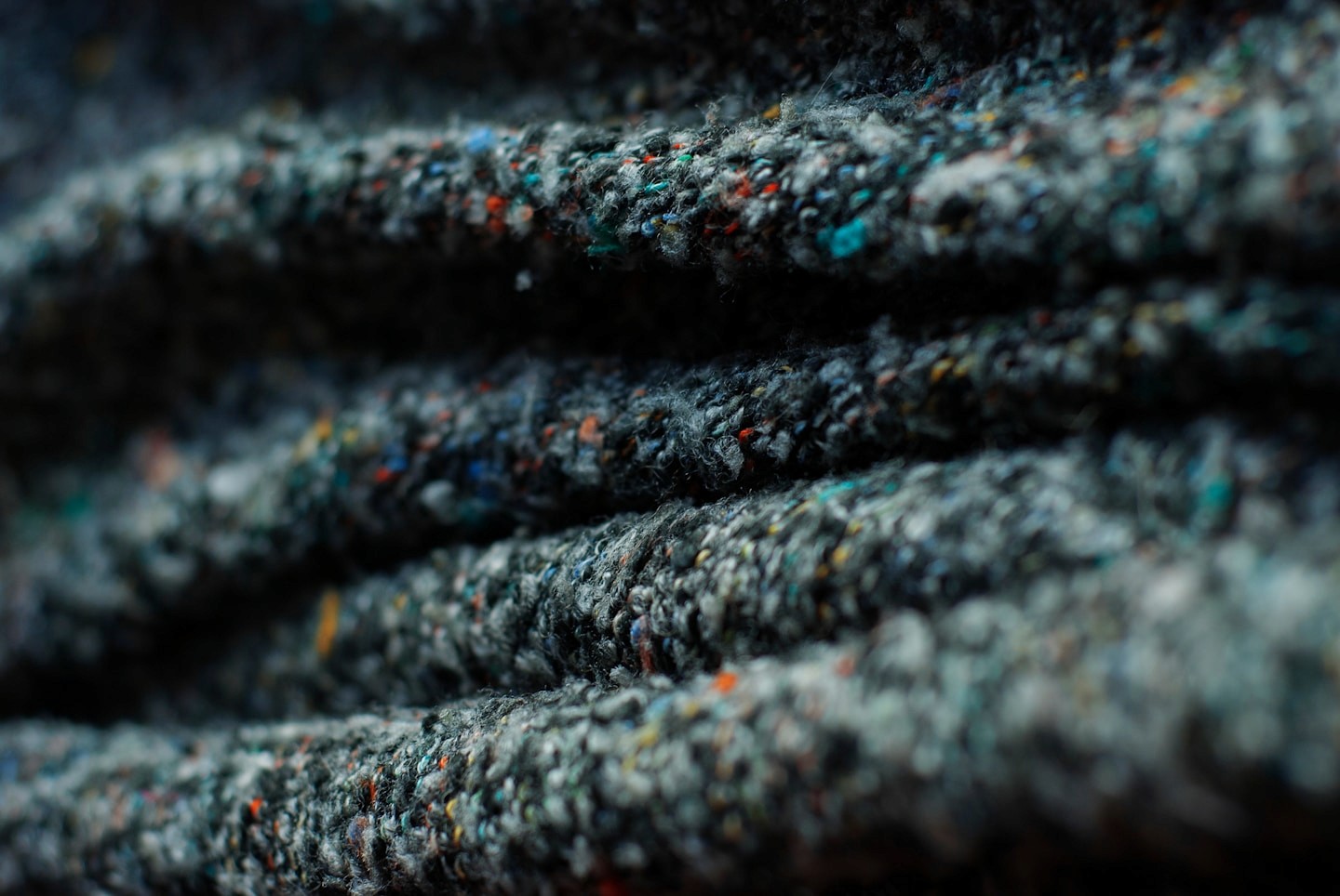 Donegal tweed, flecked from hedgerow dye