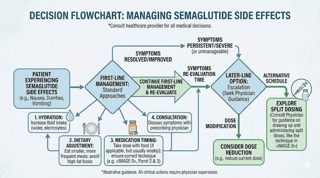 Semaglutide side effect management decision flowchart