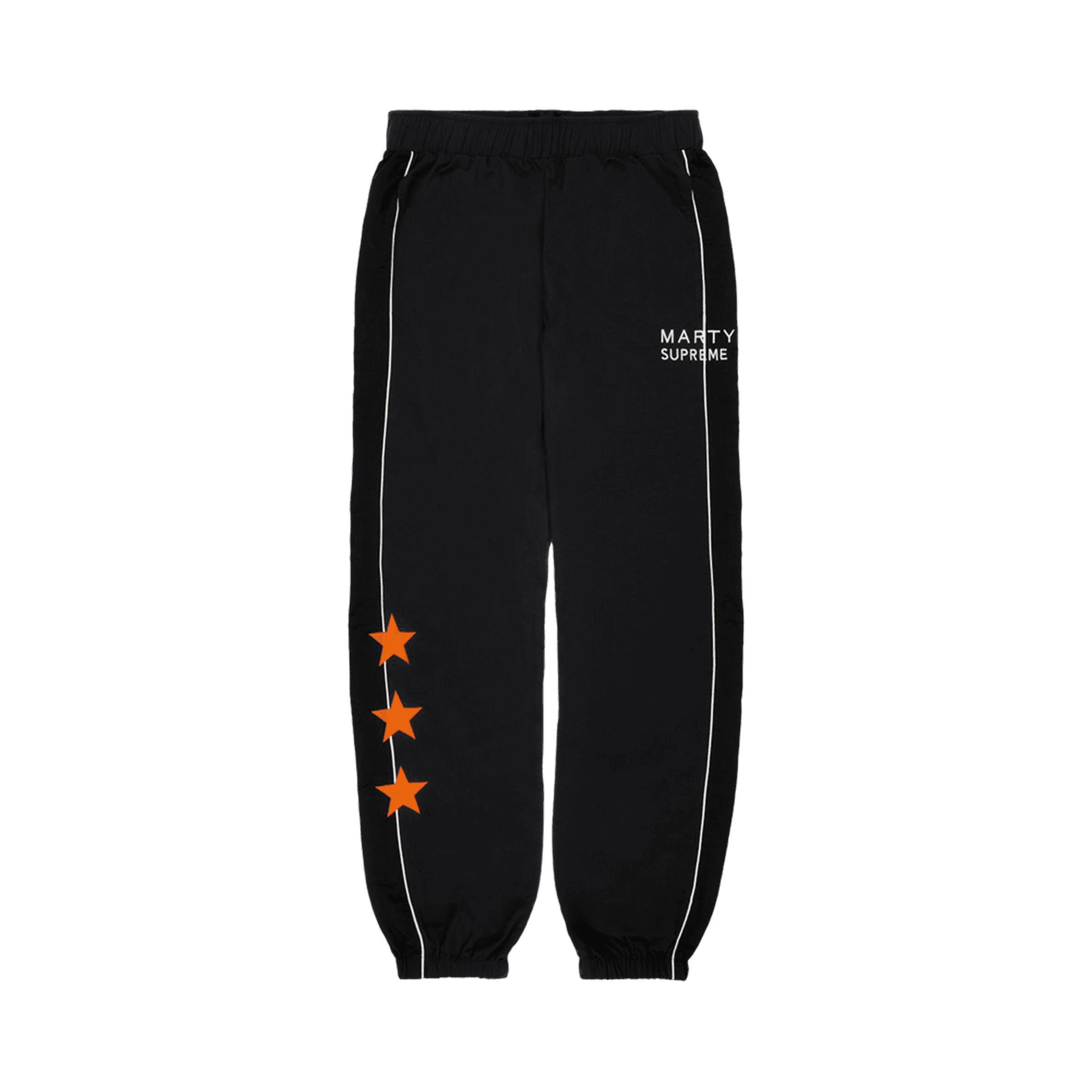 marty supreme piped warm up pant in black