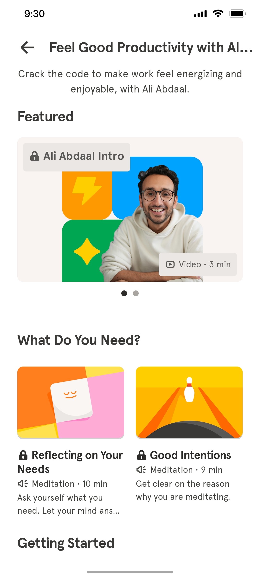 Headspace open collection 1 screen