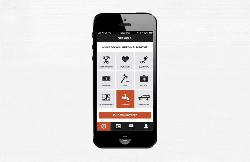 A sample of a phone with UX button designs on it.