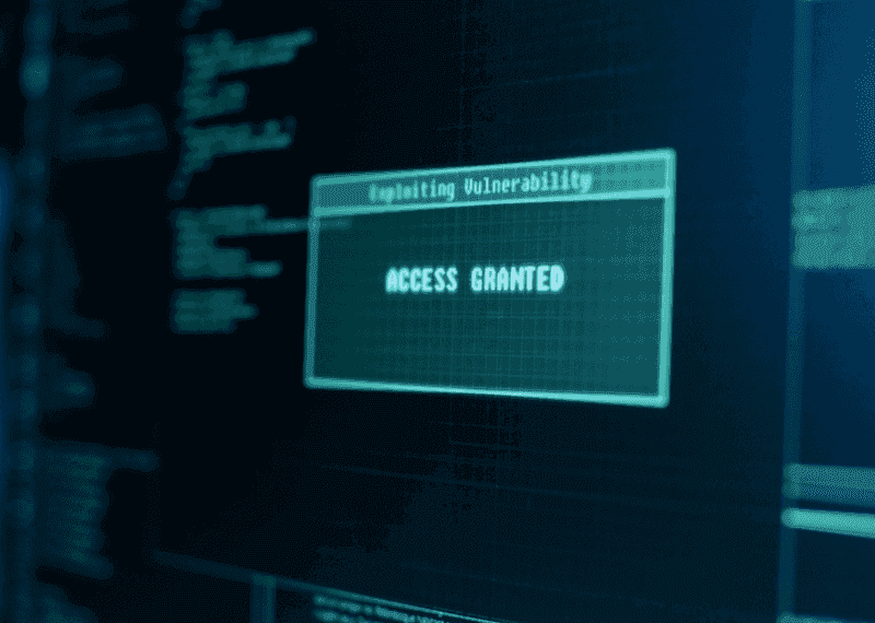 Computer screen showing access granted pop up