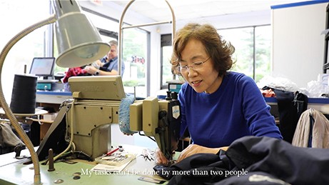 woman sewing