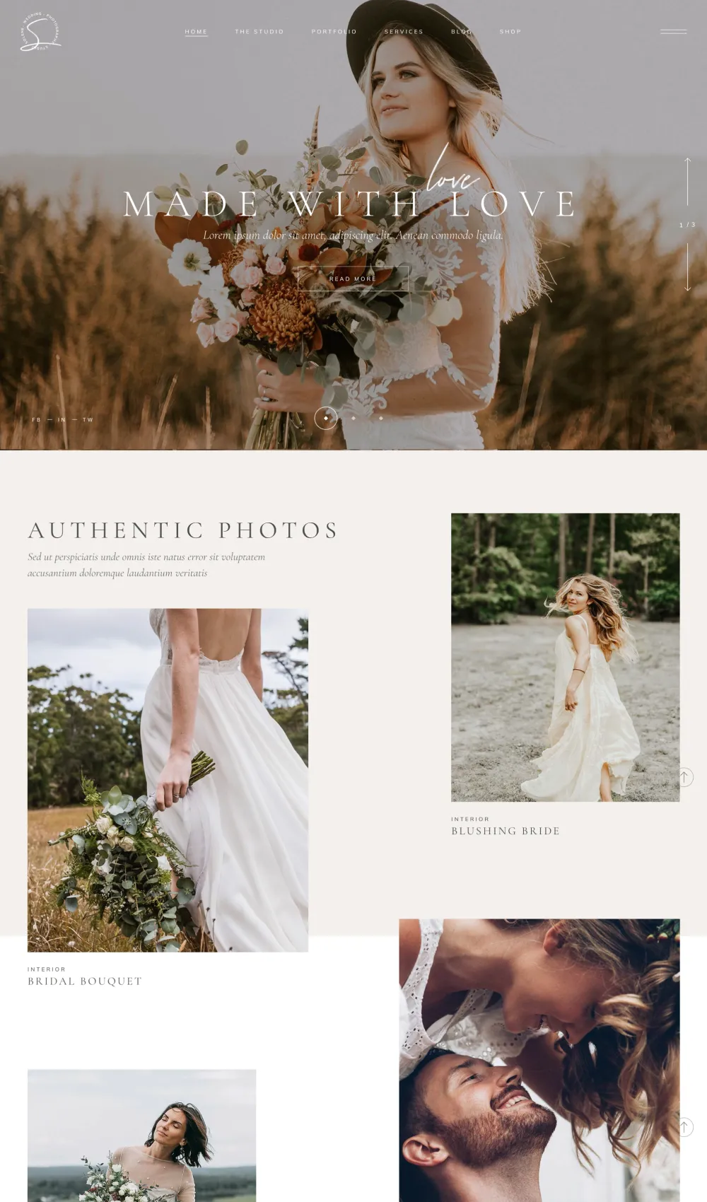 Photography Portfolio Website Design