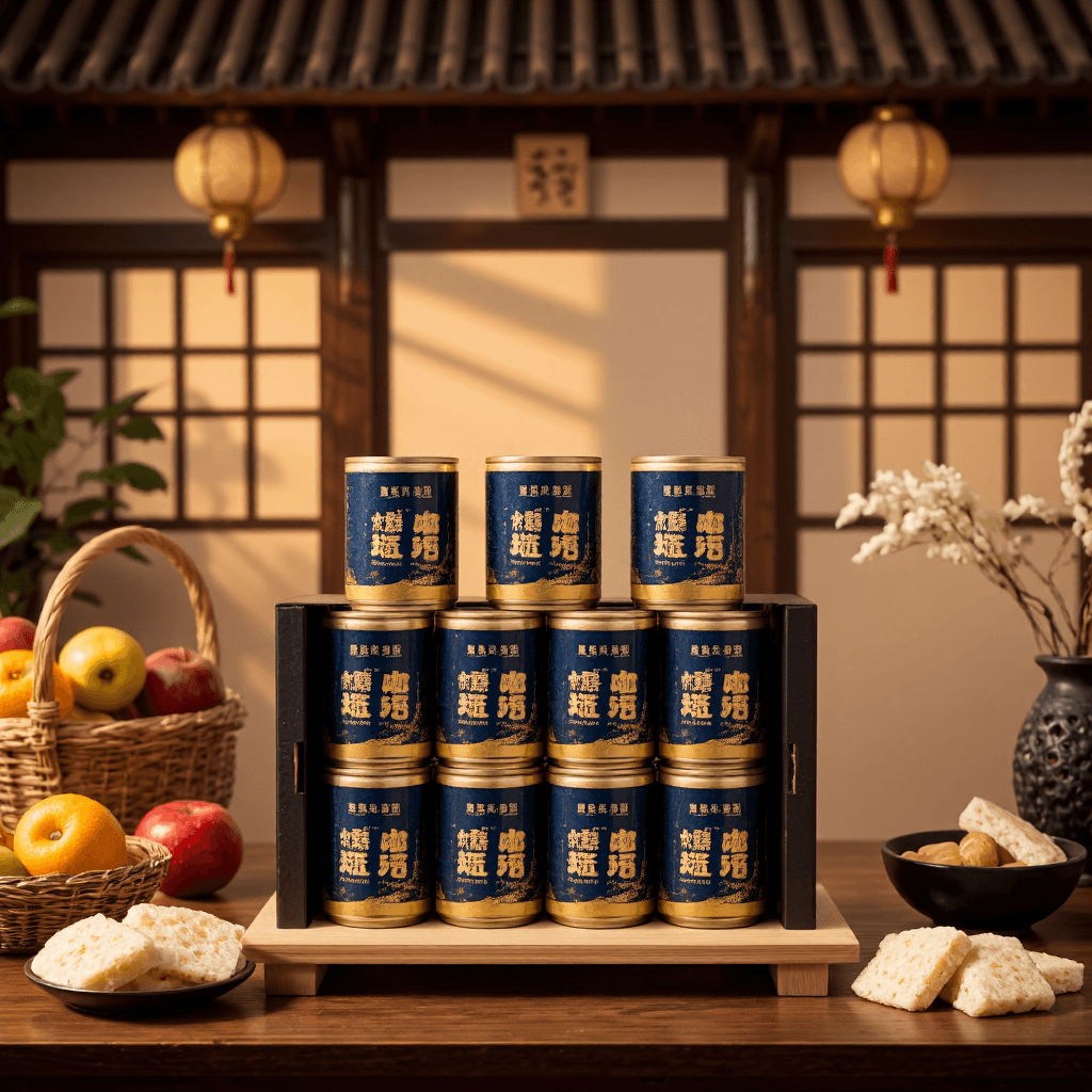 product photography of box of canned meat