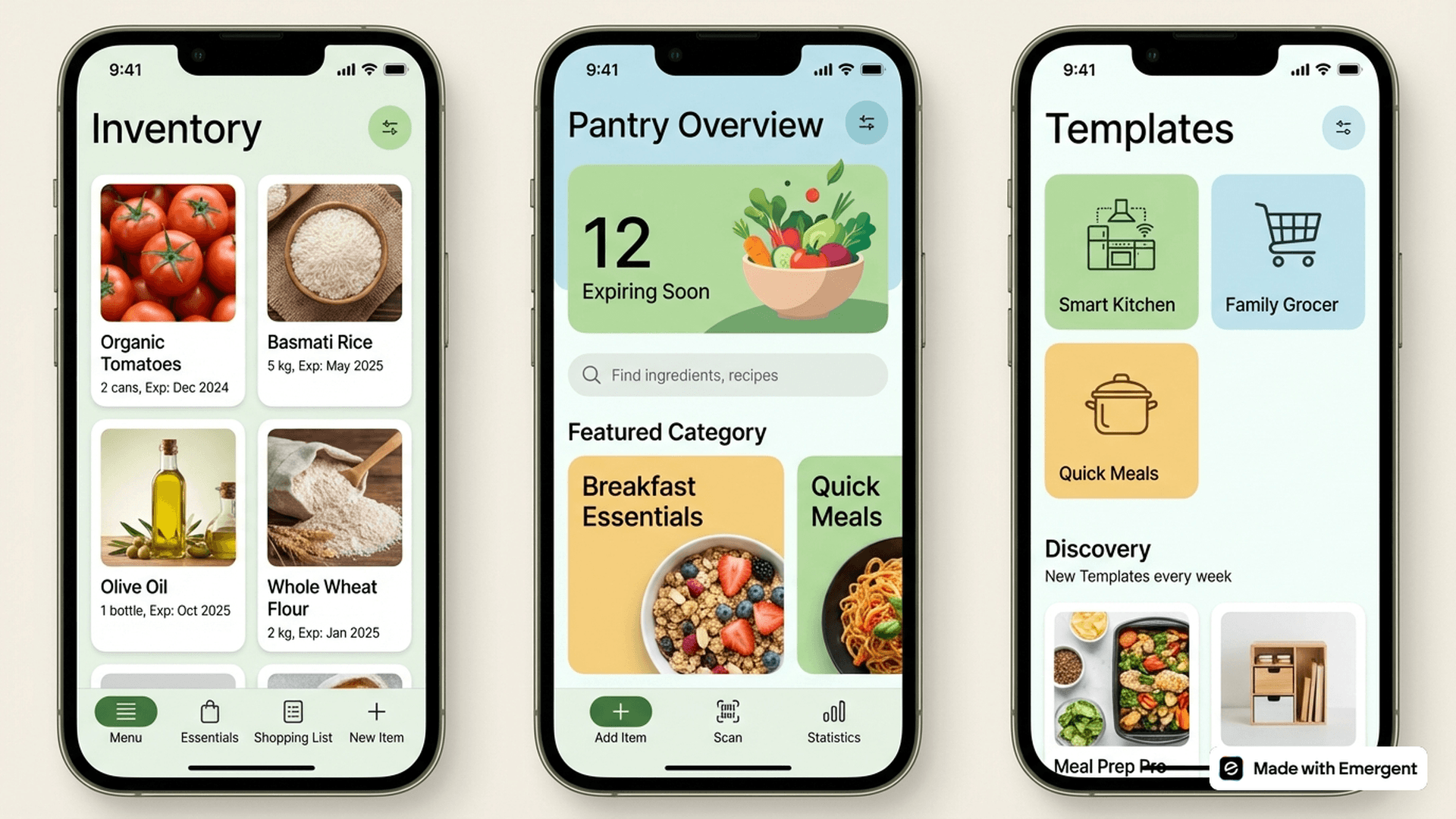 Pantry Inventory App Made With Emergent