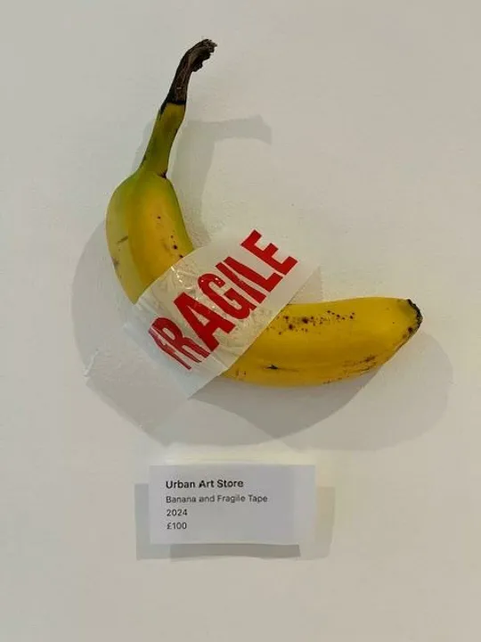 Banana with Fragile Tape