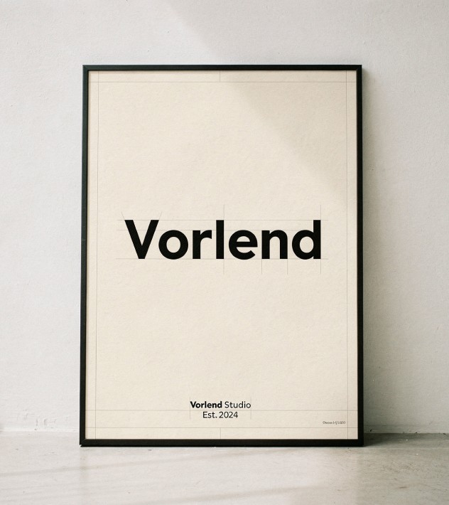 Photo of a poster with big brand logo