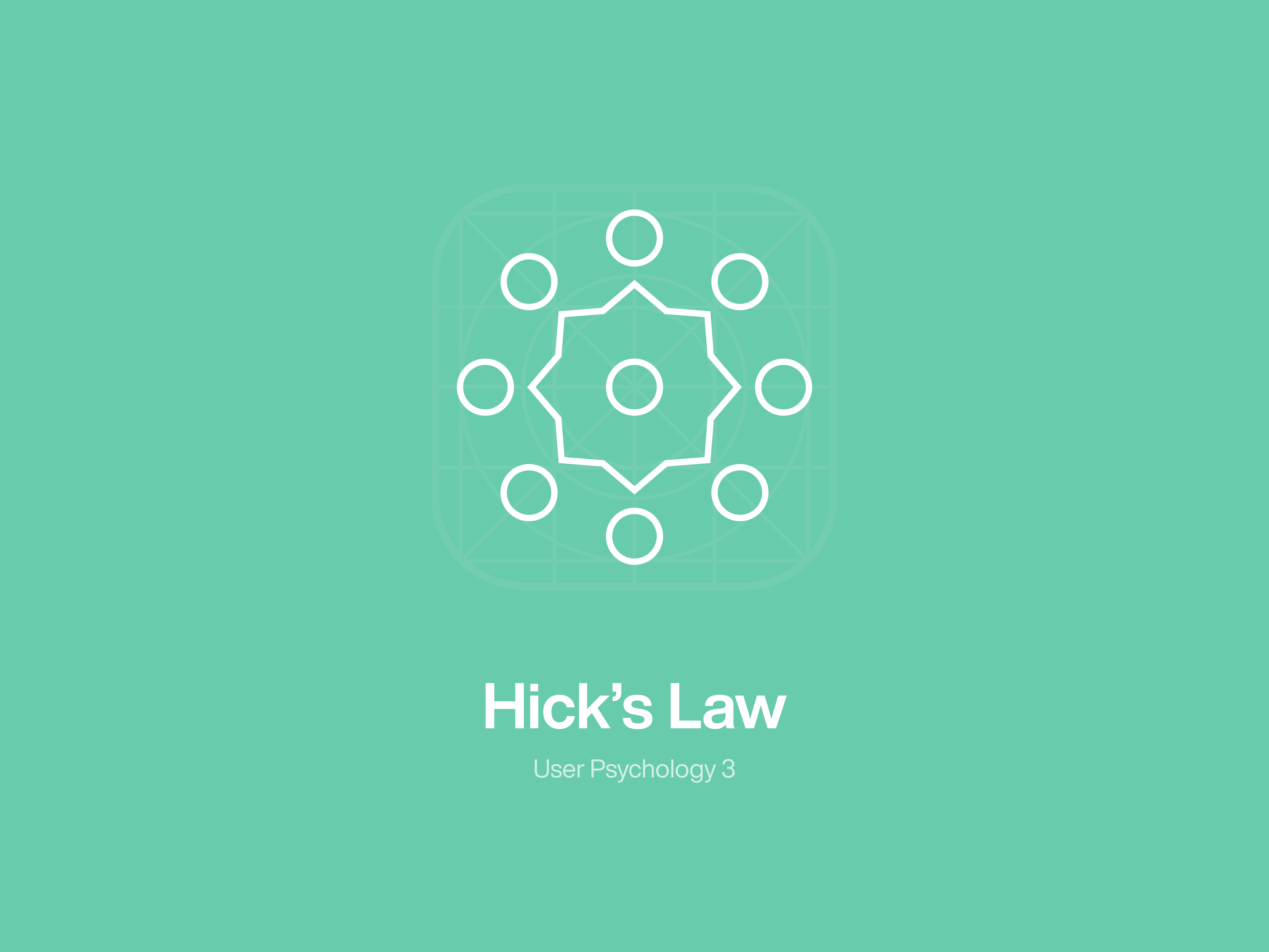 Hick's law icon from user psychology 3