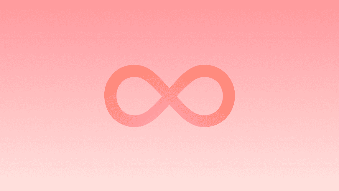 Infinite loop icon against a gradient fade