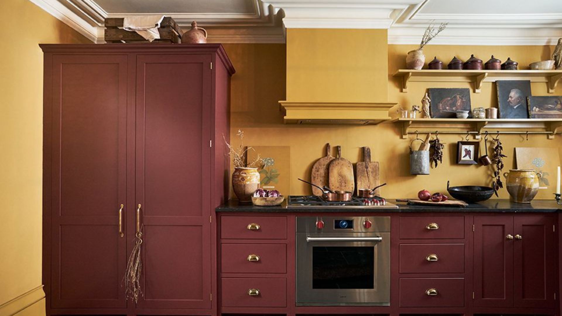 Butter Yellow and Chocolate Brown