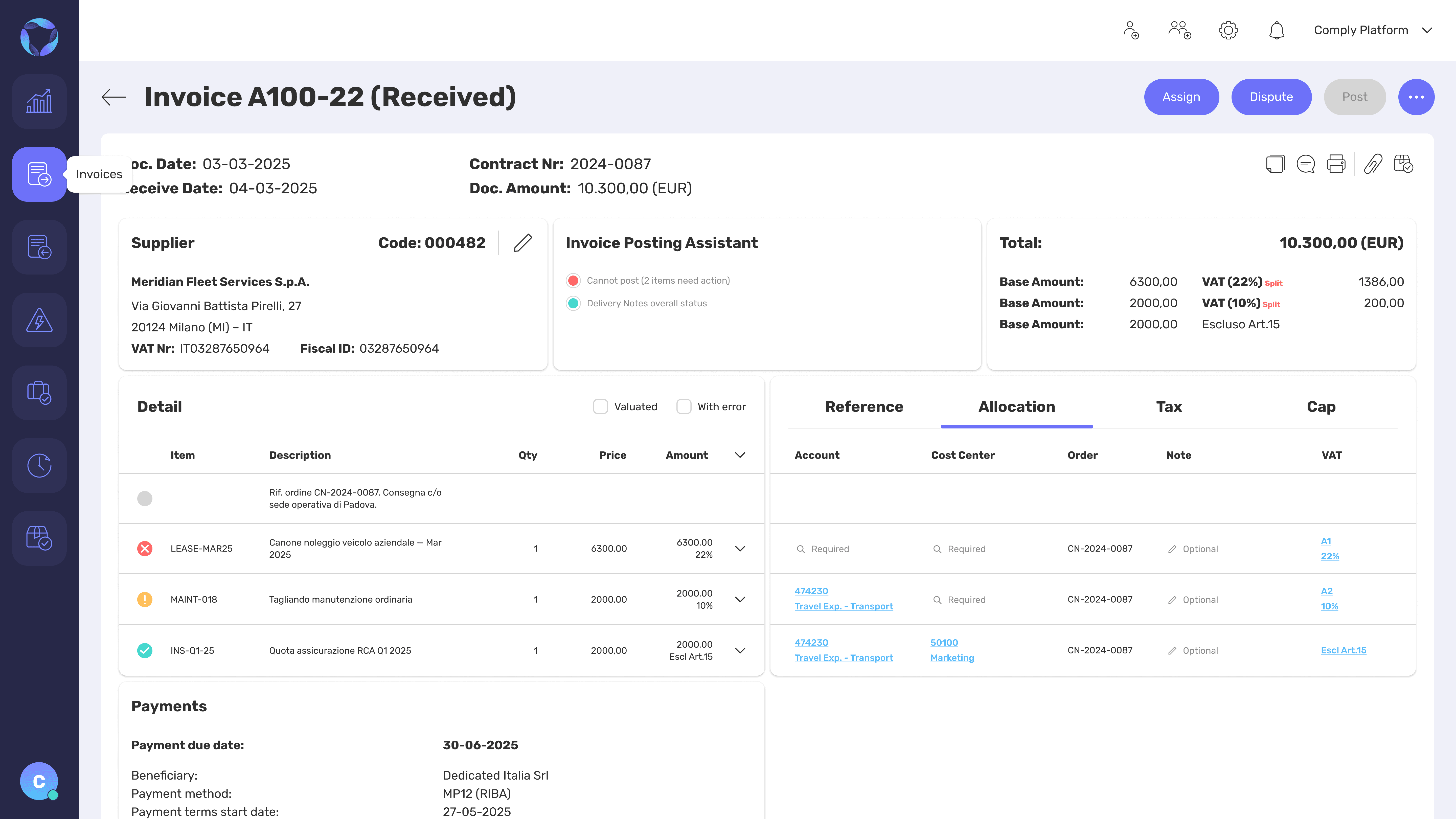 Invoice Posting Assistant