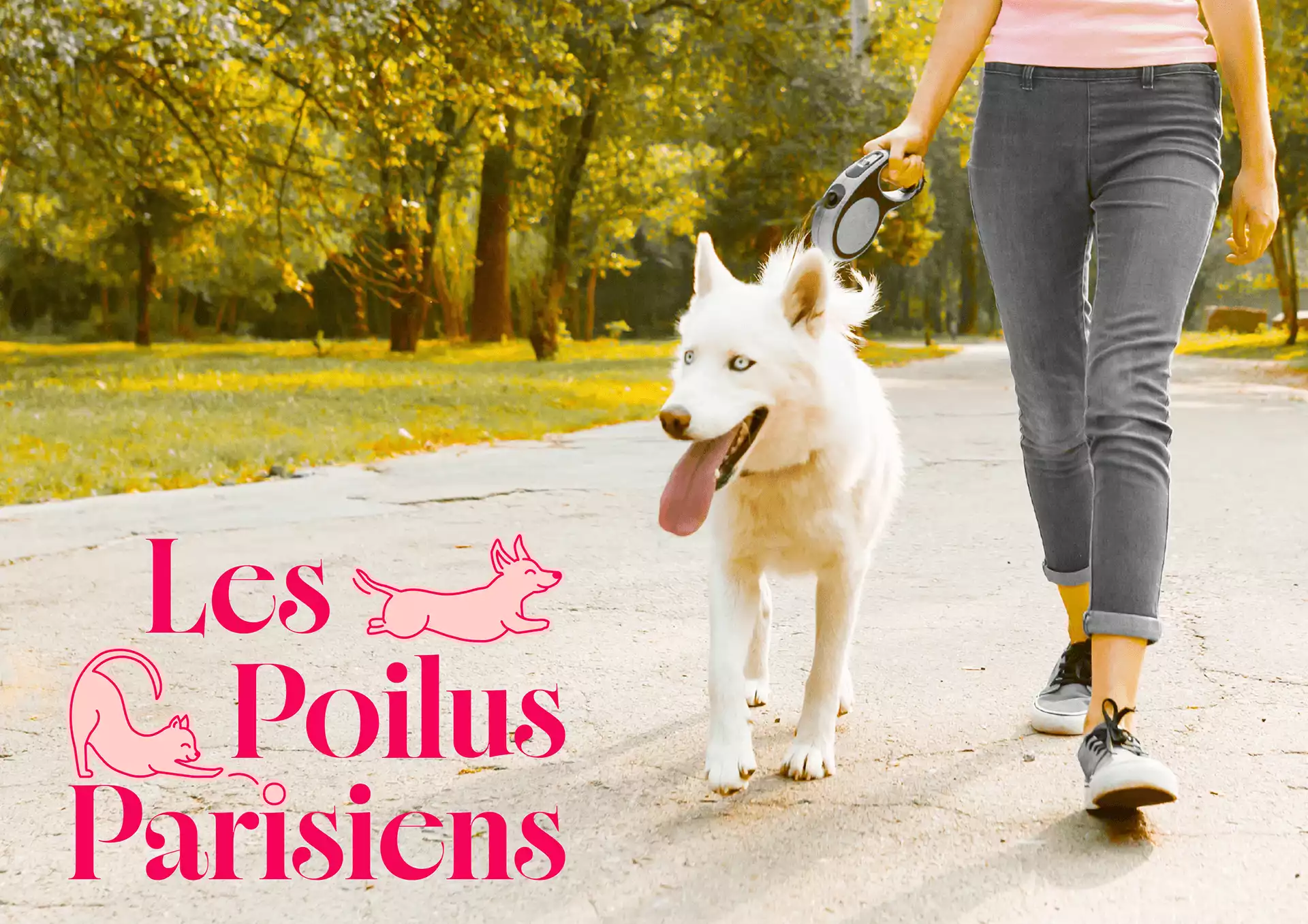 Logo Les Poilus Parisiens conçu par Coralie De Almeida pour un petsitter à Paris