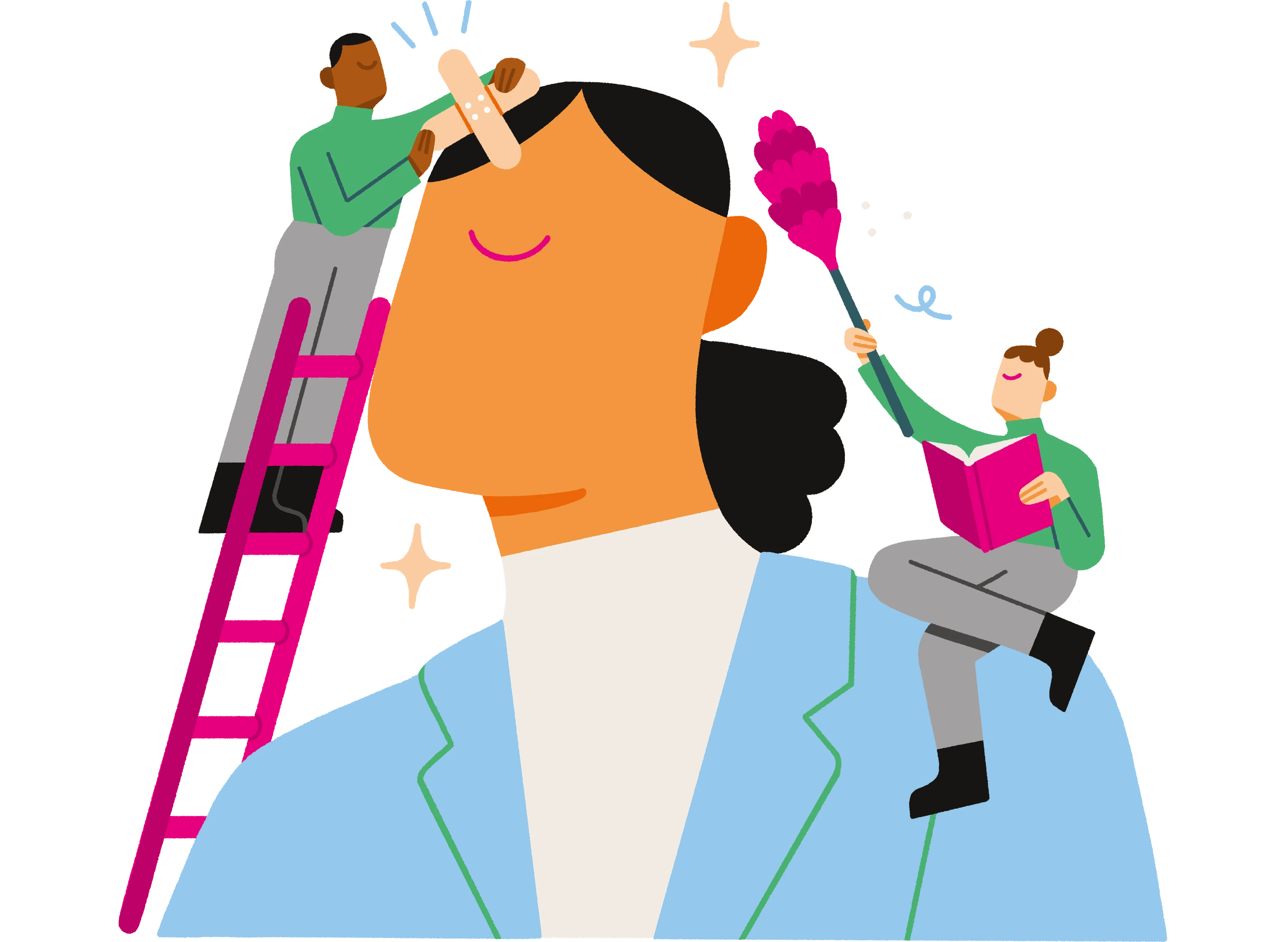 Grafisch ontwerp Zorg van de Zaak illustratie