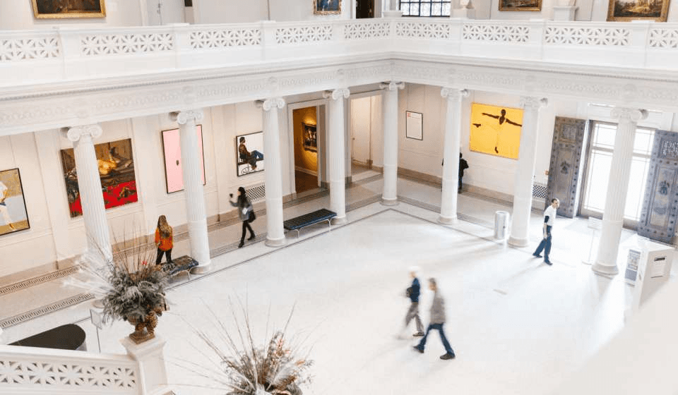 Patrons walking around in the New Orleans Museum of Art (NOMA) in MidCity