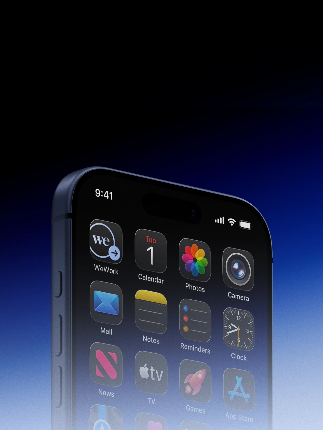 Modern home office setup with a monitor, ergonomic chair, keyboard, and indoor plants near a window with blinds.