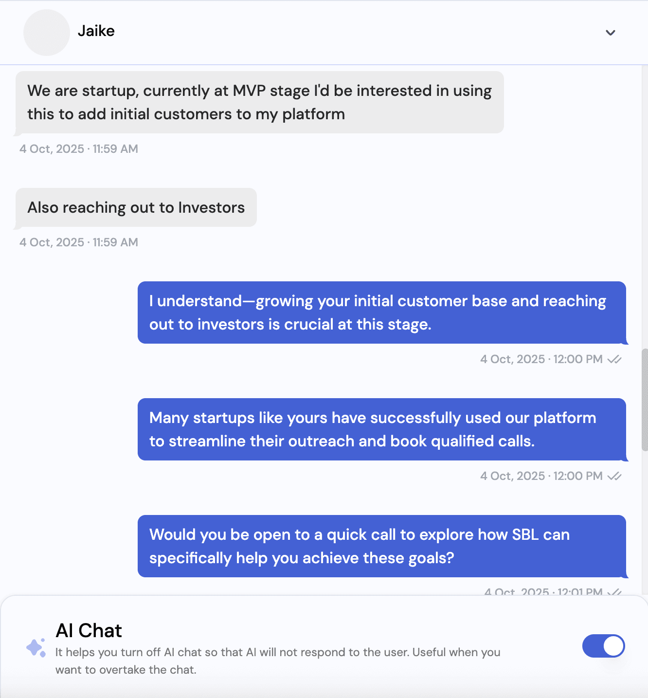 Real true AI SDR for LinkedIn That handles outreach and chat replies
