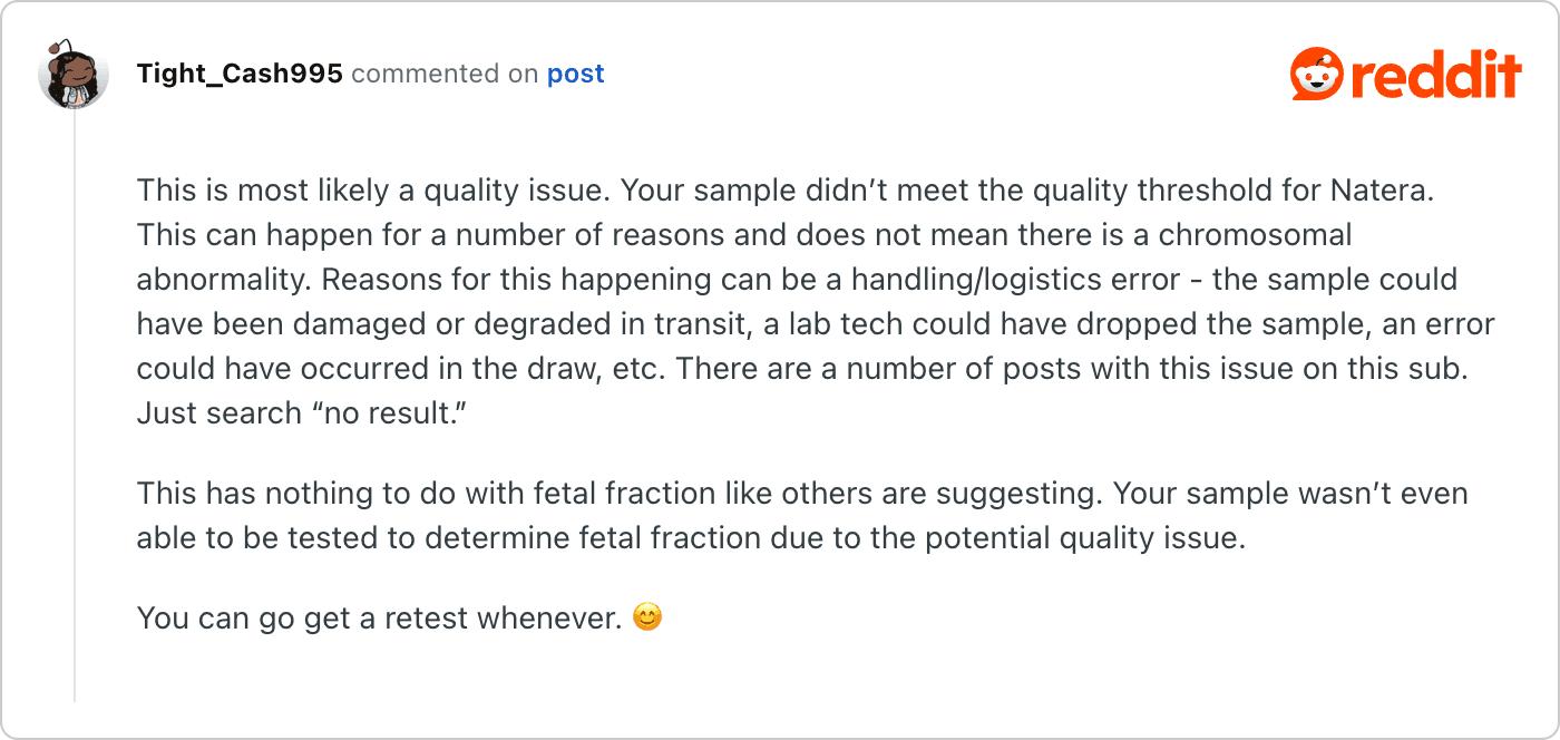 Post on Reddit