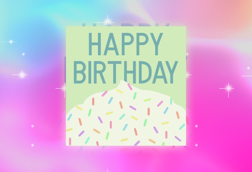 Illustrated digital invite with a cartoon dove carrying a baby shower tag, set against a light blue and pink gradient background.