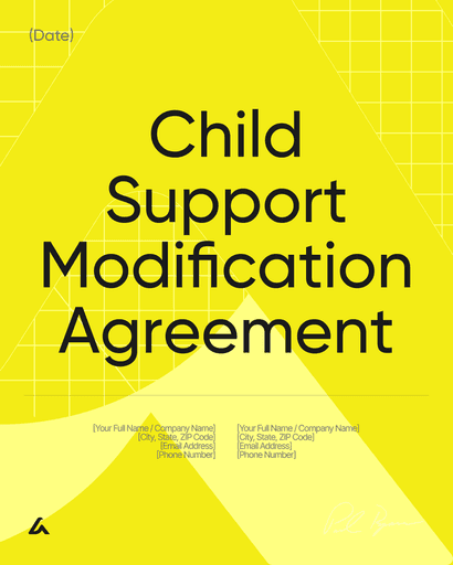 Child Support Modification Agreement