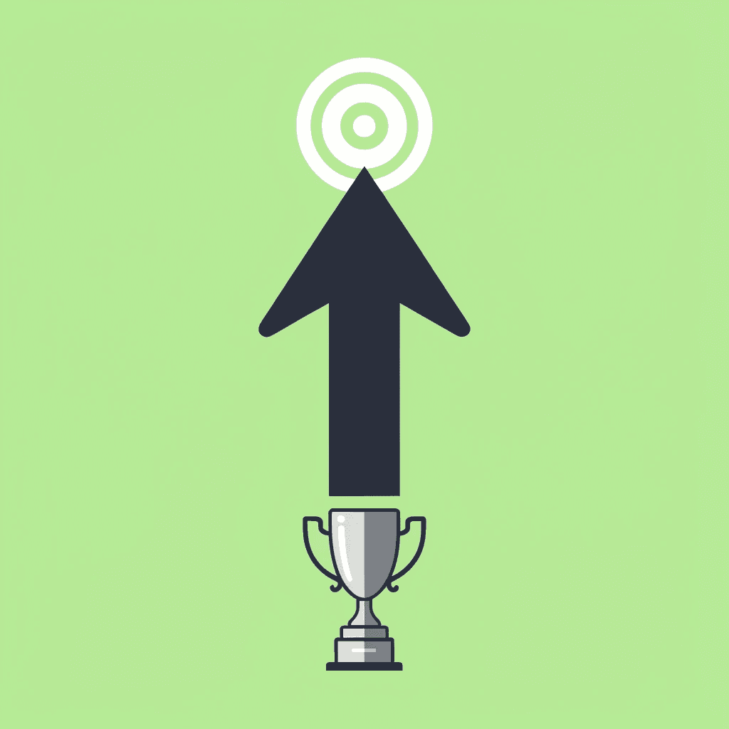 Upward arrow showing 73% improvement in success rates for targeted scholarship applications - Medicine Scholarships 