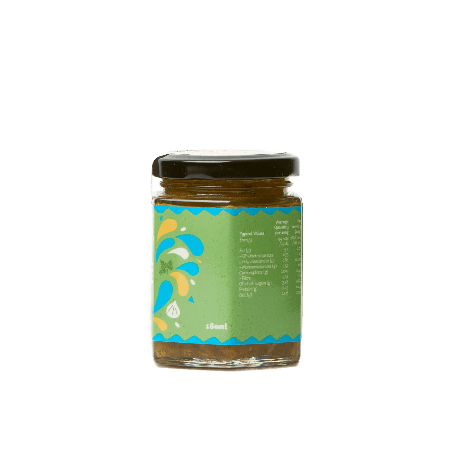 Full Feast Herbal Sauce jar — side view showing label and sauce texture