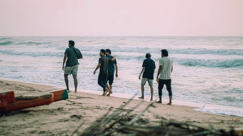 Friends enjoying on the beach