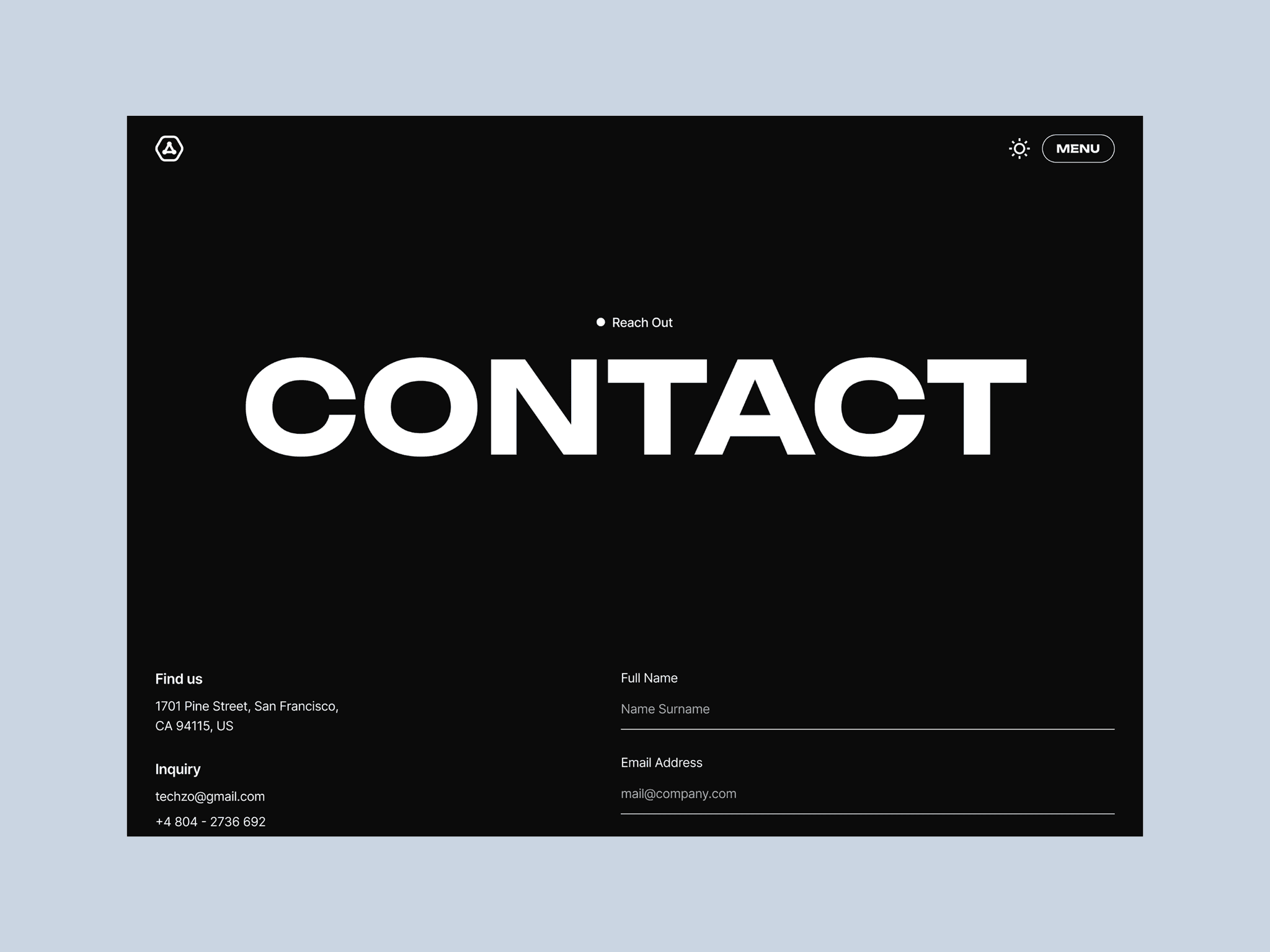Techzo IT Agency framer template