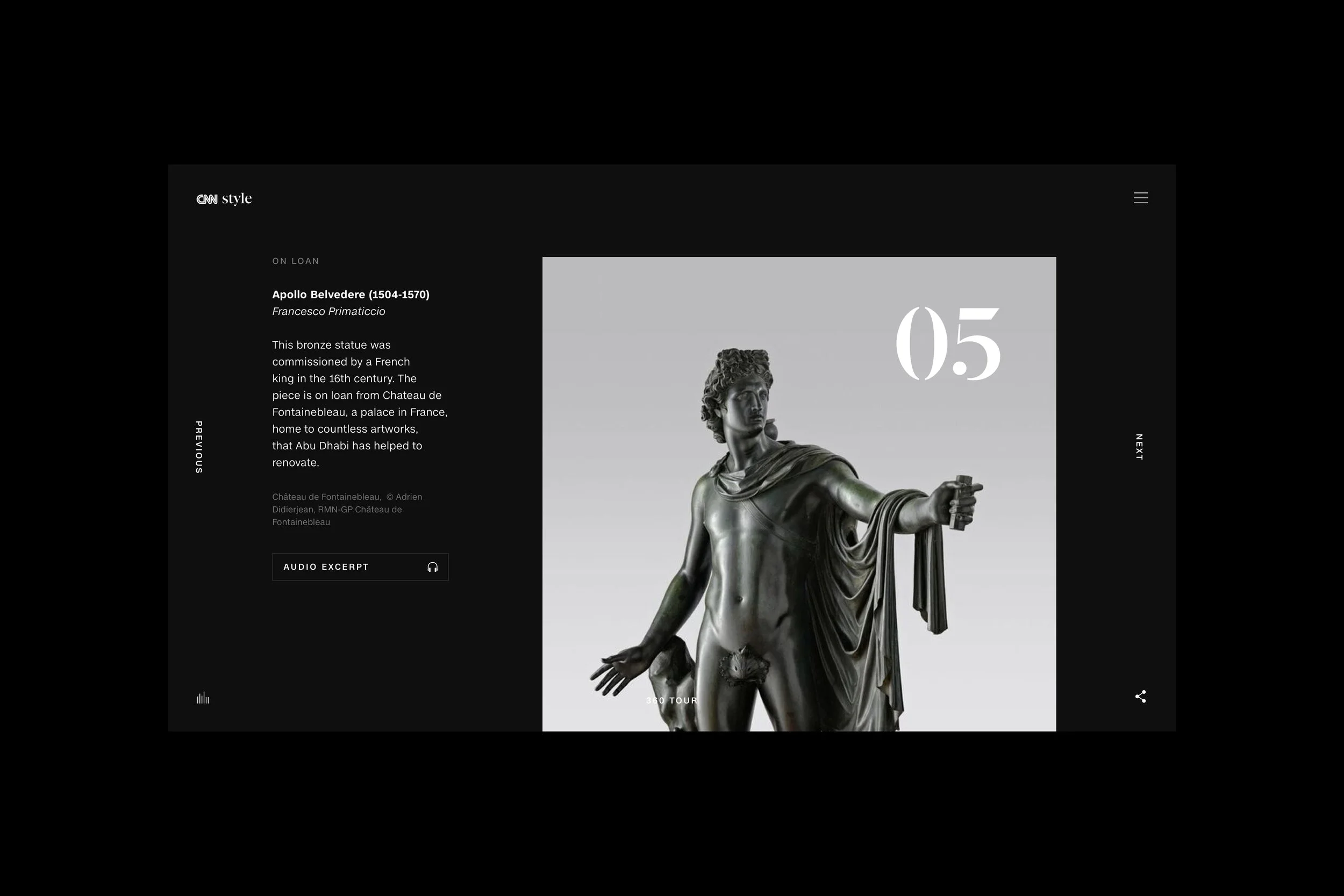 Article design for CNN Style's interactive feature on the Louvre Abu Dhabi Museum.