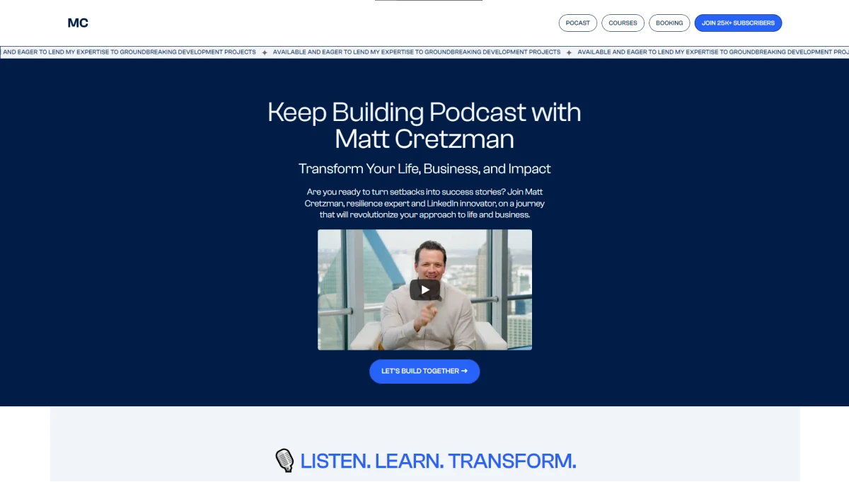 Matt Crezman Podcast Page