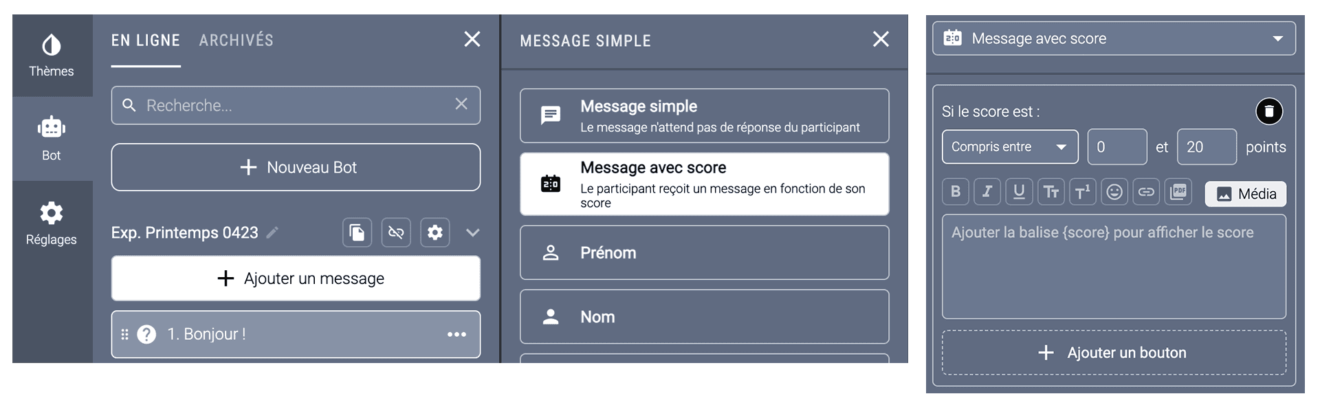 Quiz bot score