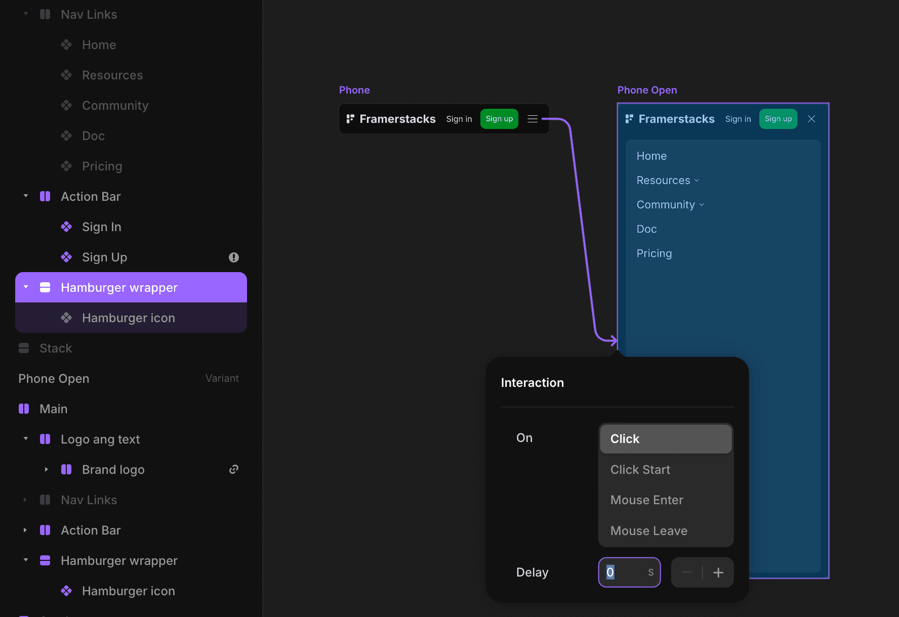 connecting mobile variants each other