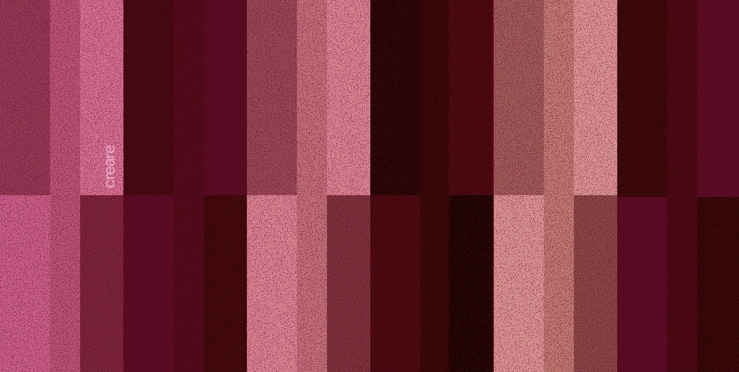 Abstract geometric artwork featuring layered vertical rectangles in shades of burgundy, pink, and maroon with a textured grain effect.