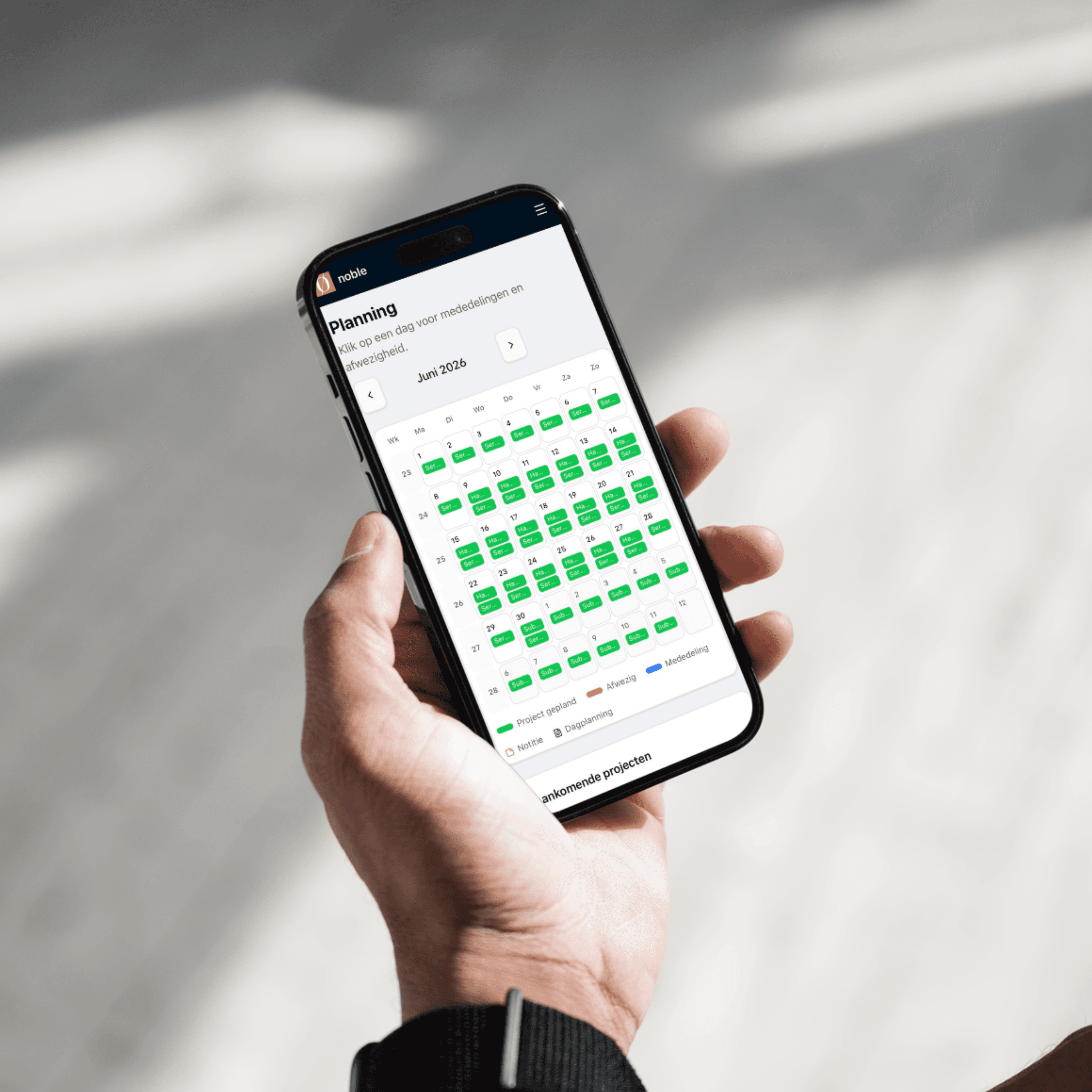 A mockup of Freelio's mobile app