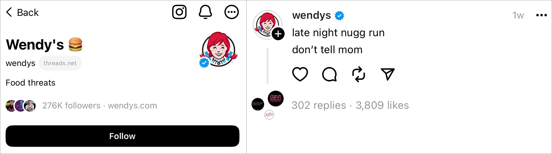Wendy's on Threads