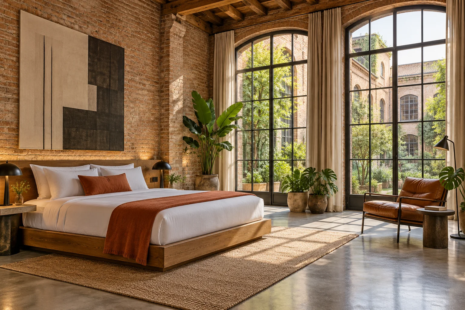 Demo guest room at La Filatura Poblenou