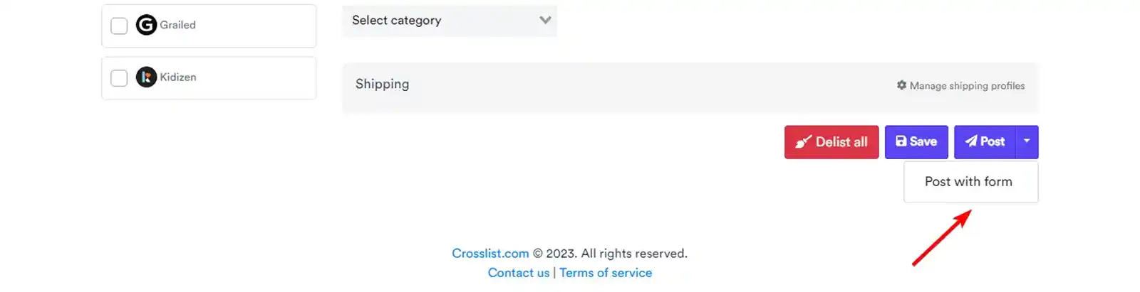 List New Inventory - Form Posting