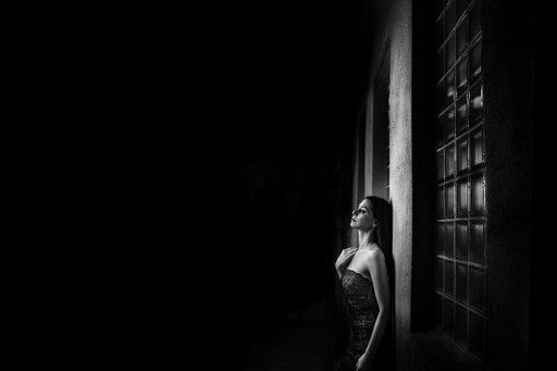 White sand beach with sunset in the background