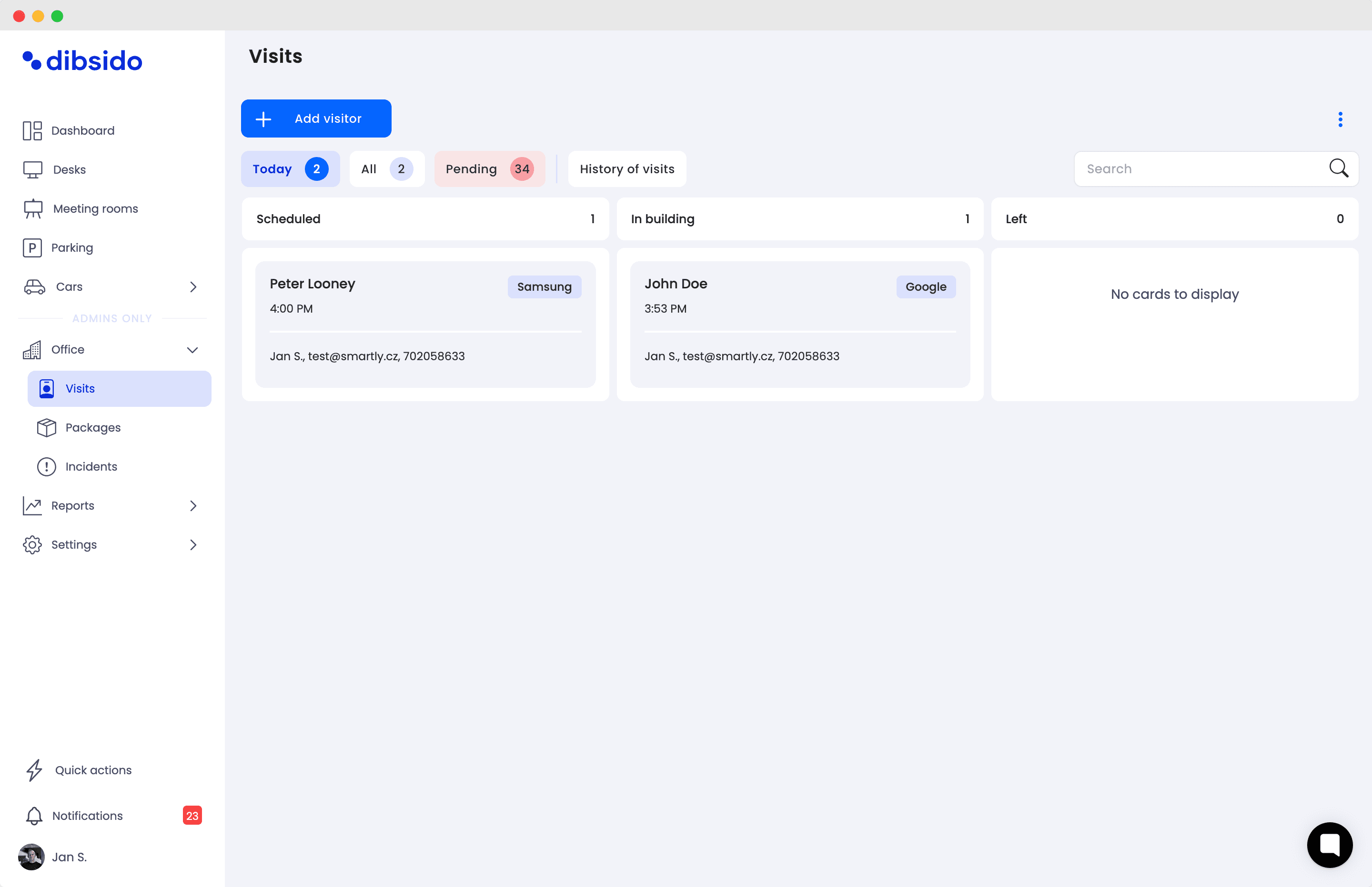 Visitor management system