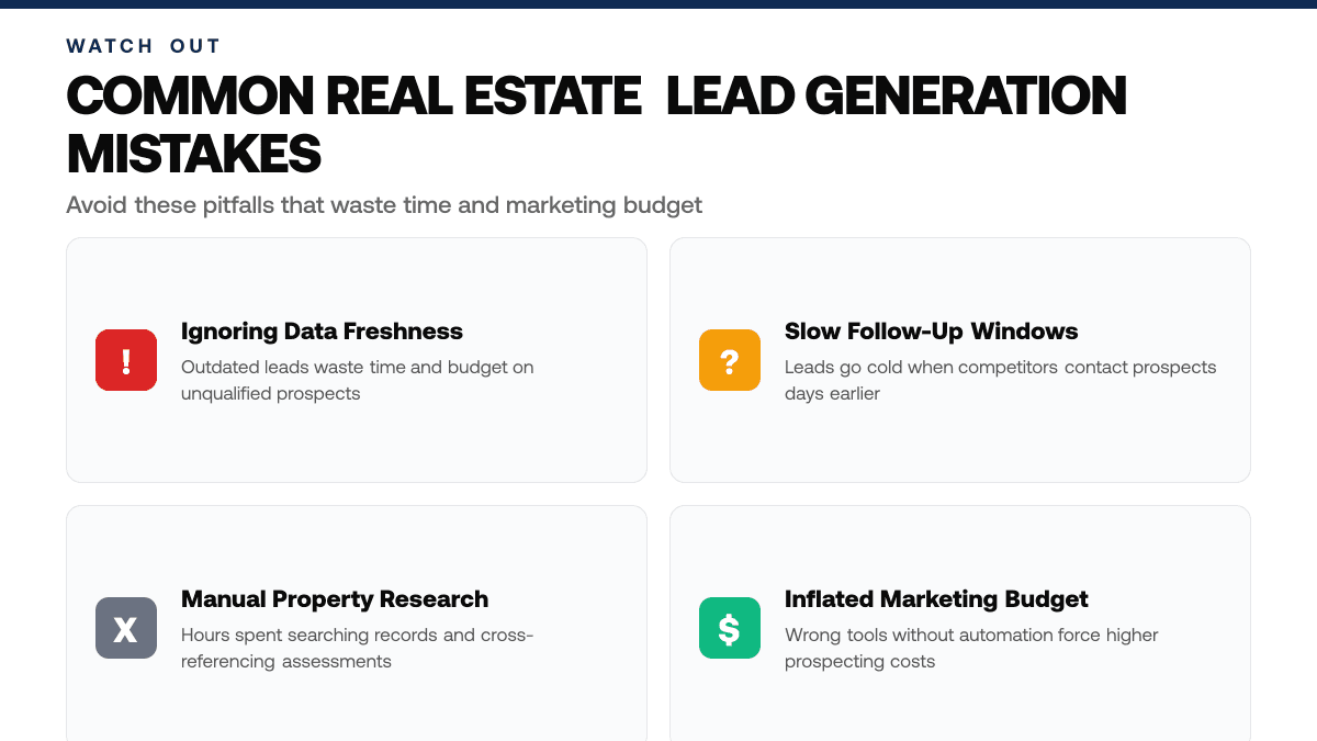 15 Best Real Estate Lead Generation Software Investors 2026 — warning-callouts