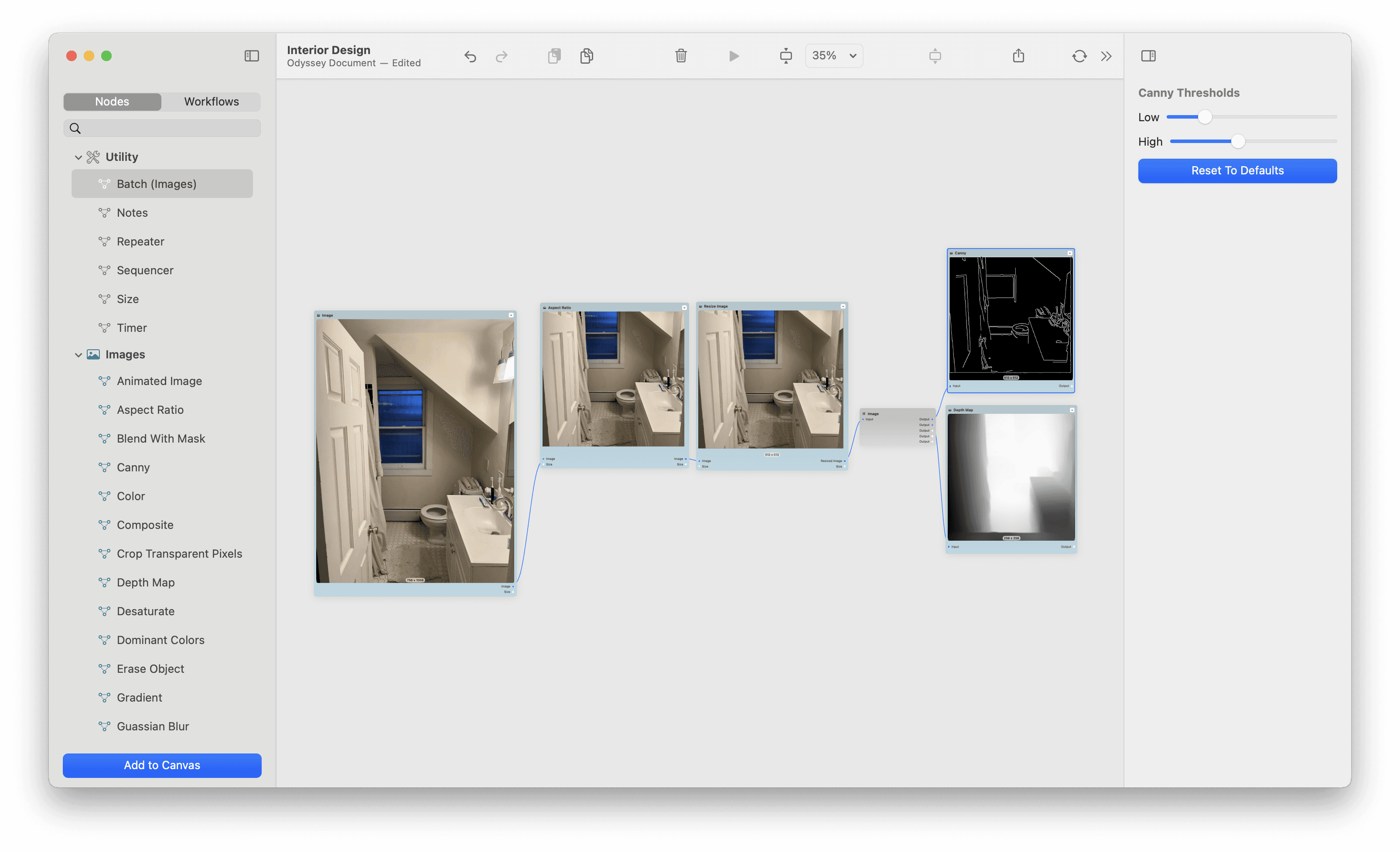 Using the Canny Edges and Depth Map controlnet models with Odyssey