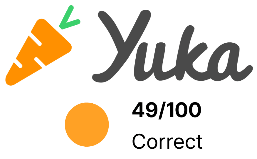 Score Yuka 49/100