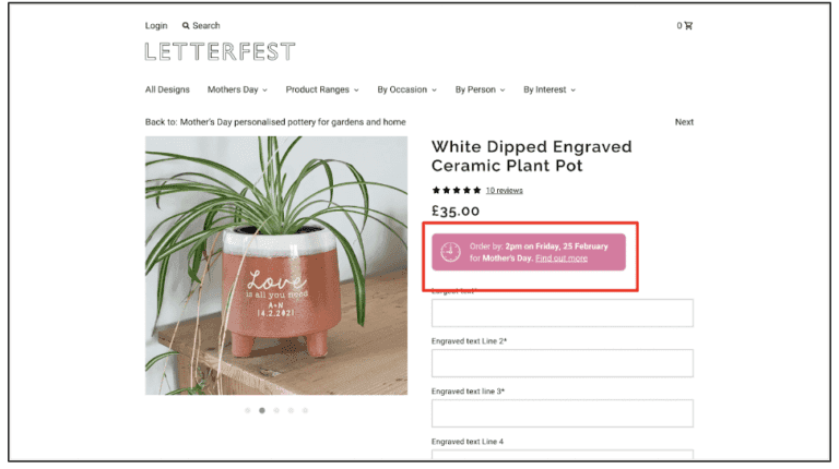 transparent delivery costs for a localized customer experience