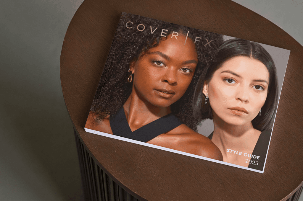 Image of the Cover of the Style Guide for Cover FX showing two models of differing skin tones