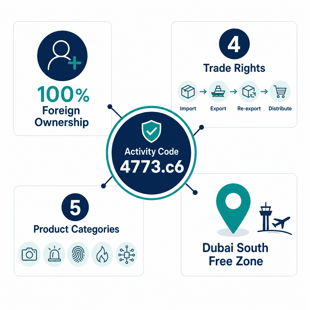 Infographic: Security Systems & Equipment Trading License in Dubai: Cost and Requirements