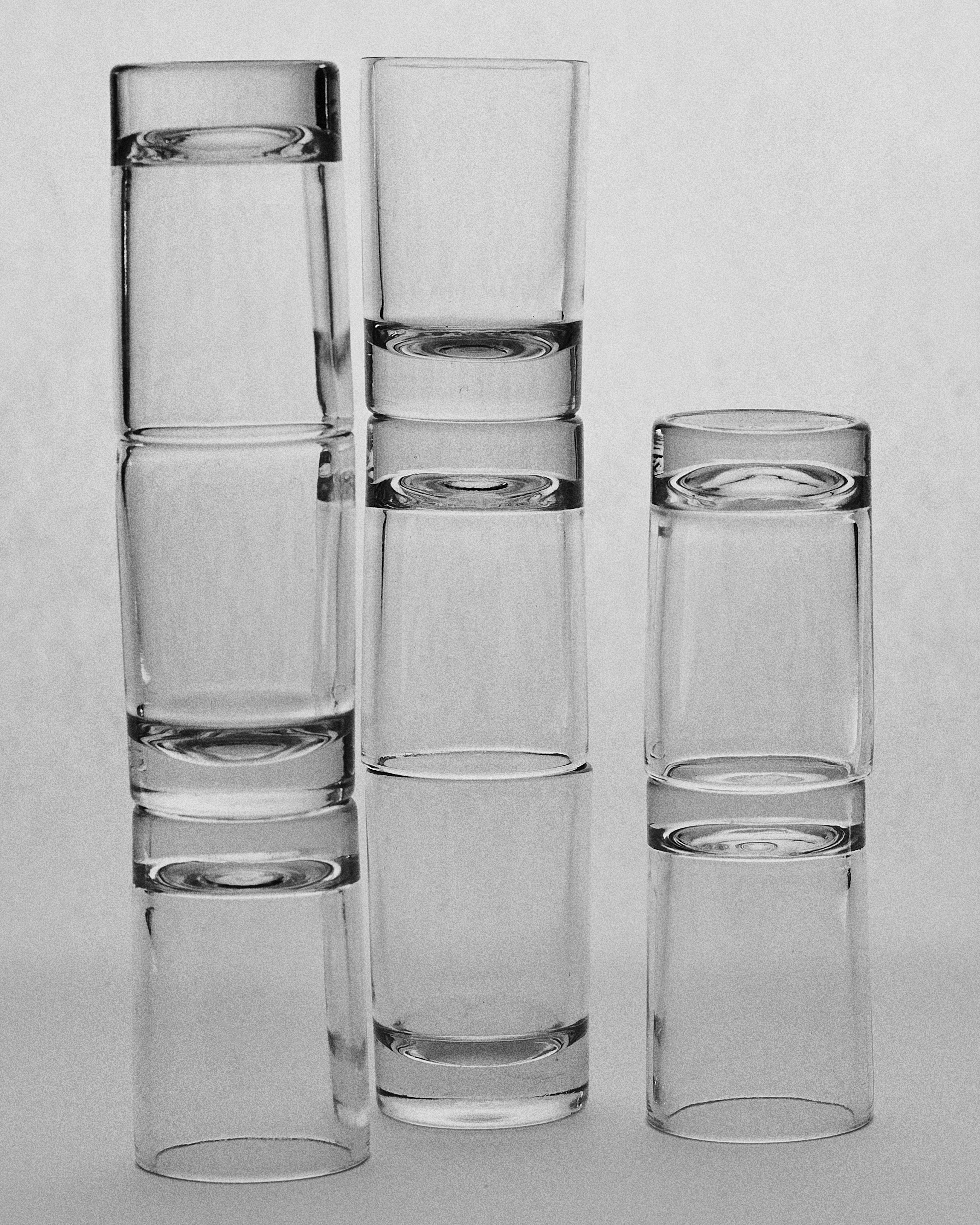 Glass black and white