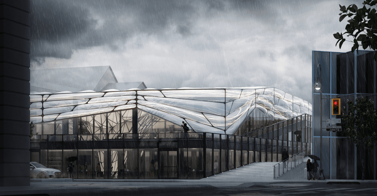 “Symbiosis” collecting rain on a stormy day.