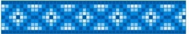 Diamond Lattice mosaic pool border, 7" wide, Aqua Collection reference B7, Mosaiclegs Art Studio